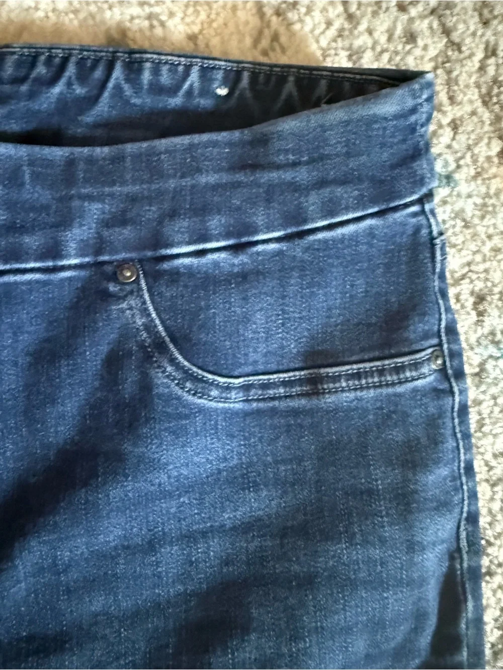 Chico's Dark Blue Denim Bermuda Shorts